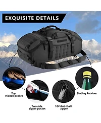 Piscifun 65L 3-in-1 Tactical Duffle Bag Molle System Gym Outdoor Travel Bag