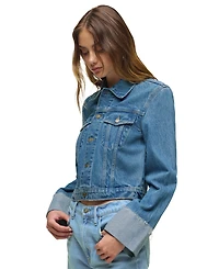Hudson Jeans Women's Oversized Collared Neck Denim Jacket