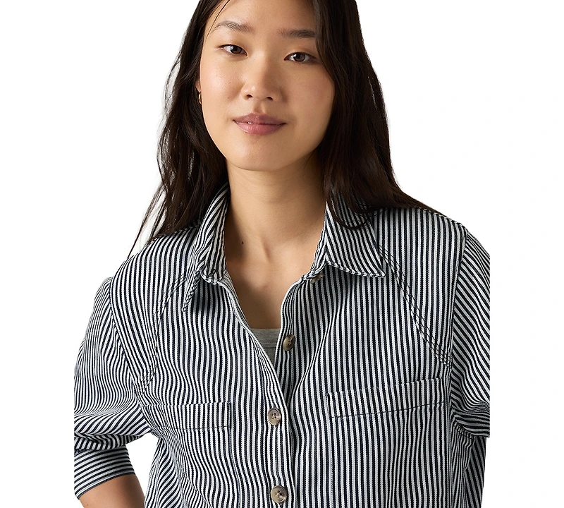 Levi's Women's Long-Sleeve Utility Crop Top