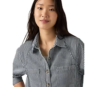 Levi's Women's Long-Sleeve Utility Crop Top