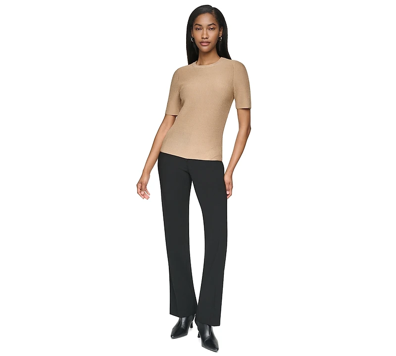 Dkny Women's Short-Sleeve Crewneck Sweater