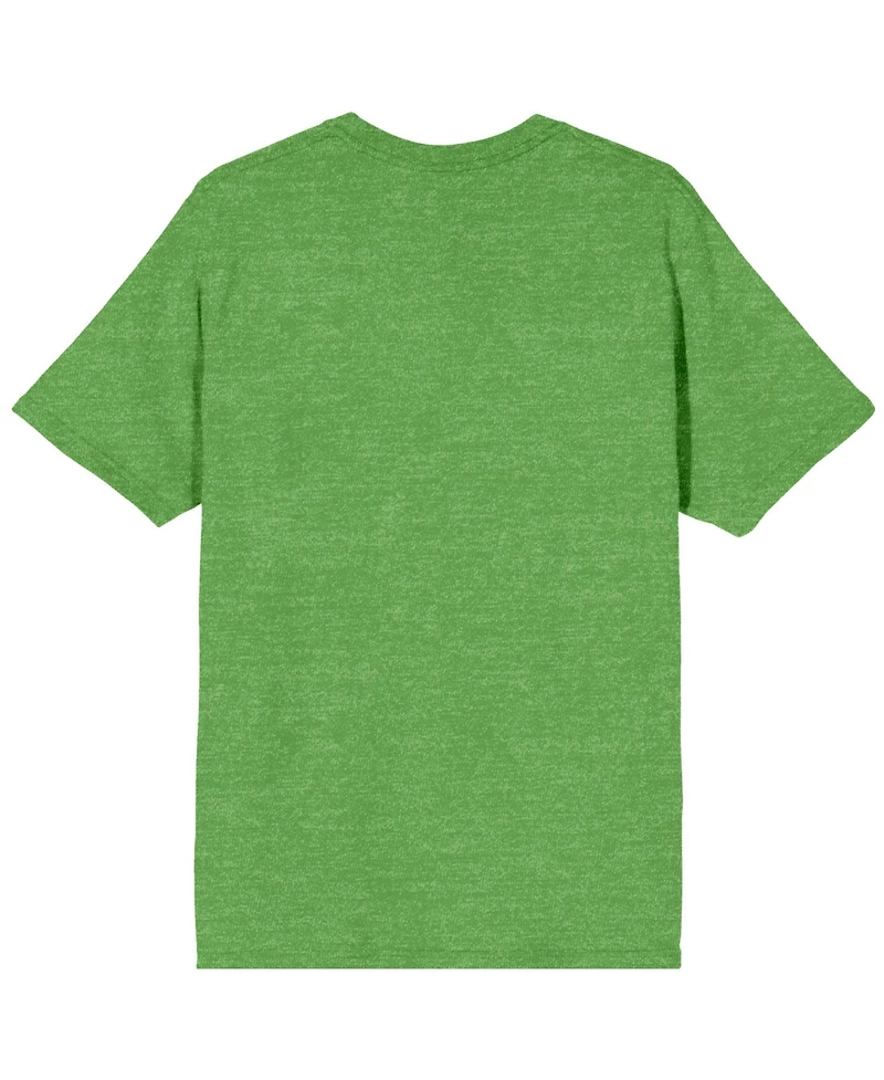 7UP Men's Logo Adult Kelly Heather Crew Neck Short Sleeve