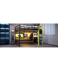 Streamdale Furniture Wood Loft Bed With Desk, Storage