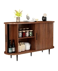 Streamdale Furniture 47''W Fluted Buffet Sideboard Cabinet with Sliding Door
