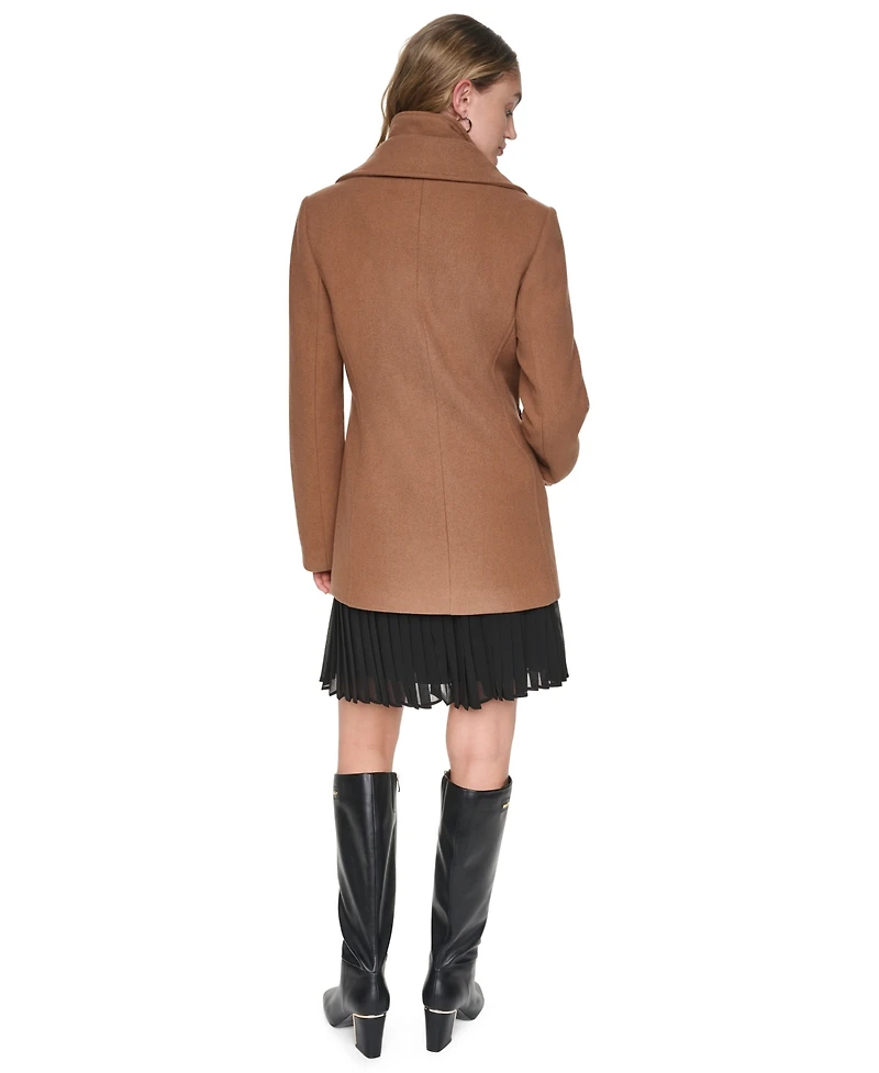 Dkny Women's Double-Breasted Long-Sleeve Peacoat