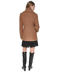 Dkny Women's Double-Breasted Long-Sleeve Peacoat