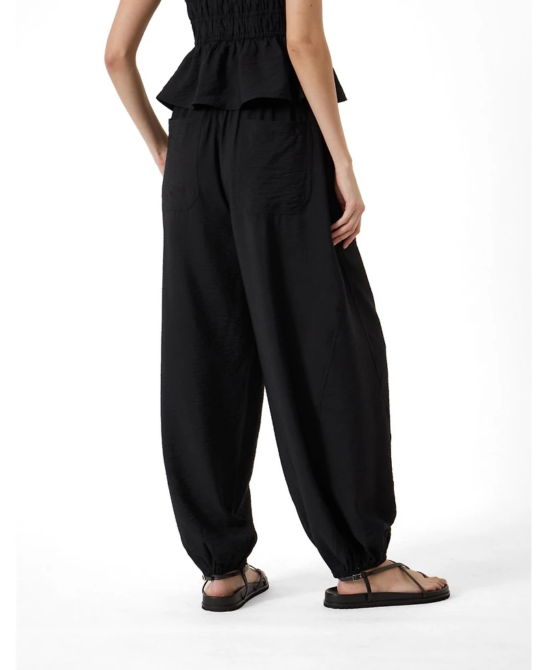 Hush Women's Amaris Bubble-Hem High-Rise Pull-On Pants