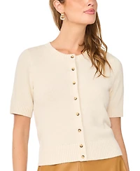 Vince Camuto Women's Crewneck Short-Sleeve Cardigan