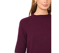 Vince Camuto Women's Cozy Mock Neck Short-Sleeve Sweater