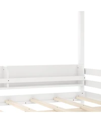 Streamdale Furniture Wood Bunk Bed with Storage, Shelf, Ladder, Rails