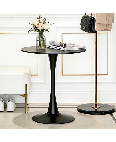 Streamdale Furniture 31.5-inch Modern Round Mdf Dining Table with Matte Iron Base