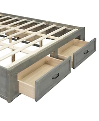Streamdale Furniture Queen Platform Bed with 6 Drawers