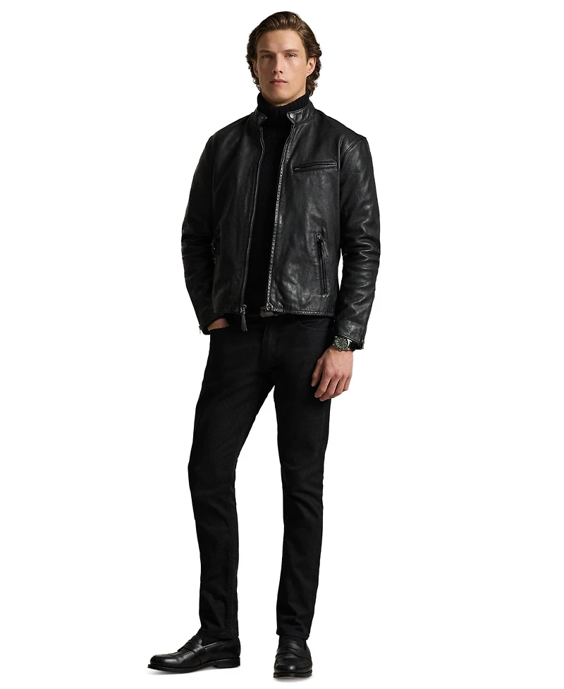 Polo Ralph Lauren Men's Cafe Racer Leather Jacket