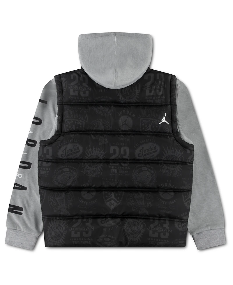 Jordan Boys 8-20 Layered-Look Hooded Jacket
