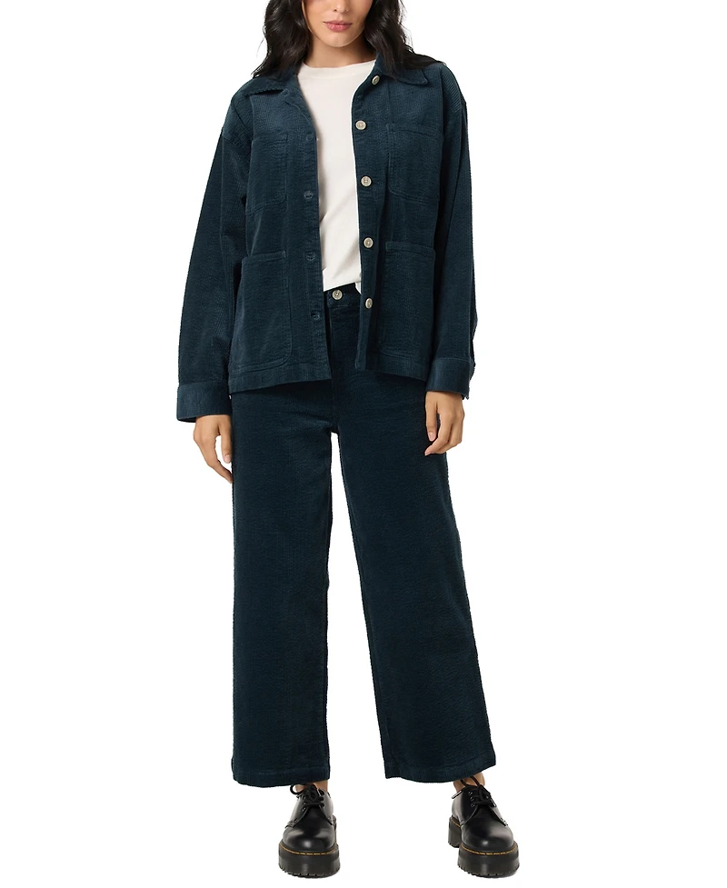 O'Neill Women's Longford Shacket Button-Front Collared Jacket