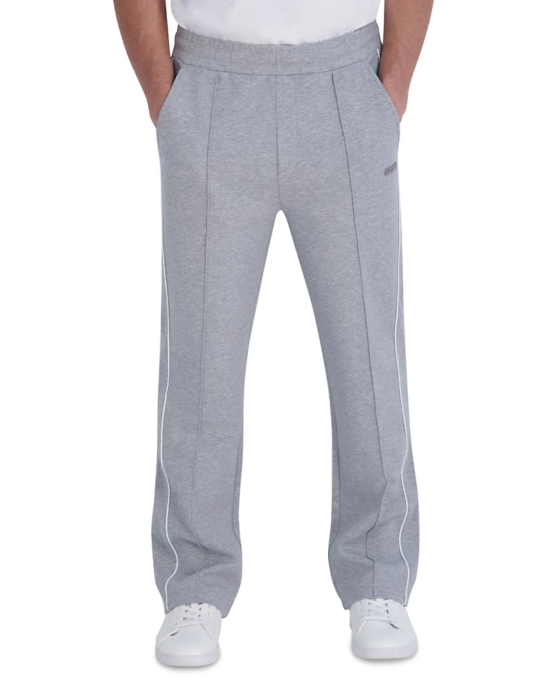Karl Lagerfeld Paris Men's Ponte Track Piping Detail Pants