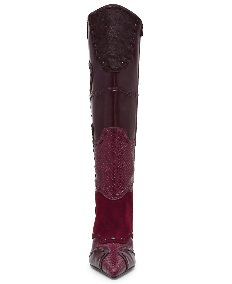 Steve Madden Women's Revive Studded Knee-High Novelty Dress Boots