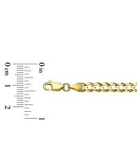 Italian Gold Solid Curb Chain 18" Necklace in 10k Yellow Gold