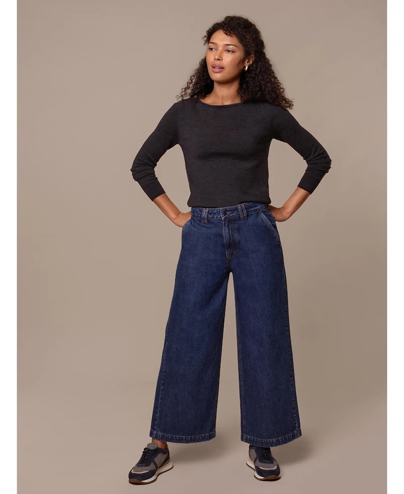 Celtic & Co. Women's Crop Wide Leg Trousers