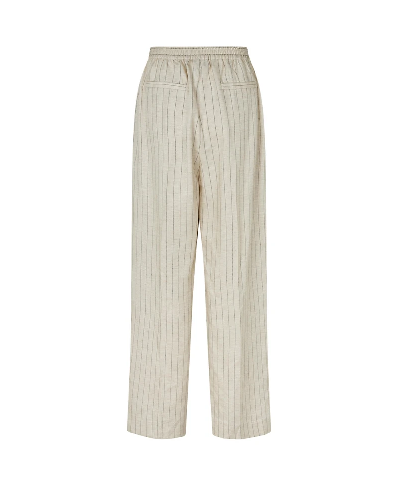 Masai Copenhagen Women's Mapippie Linen-Blend Pinstripe Wide-Leg Trousers