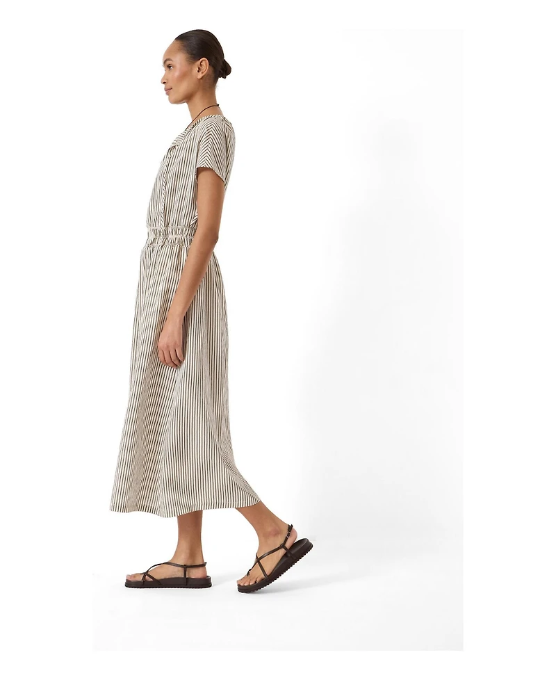 Hush Women's Nika Smocked Waistband Cotton Midi Dress