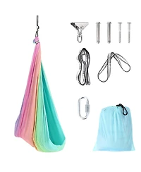 homfan Dual-Layer Sensory Swing, 55" x 59", 360degree(s) Swivel, Holds Up to 300 lb, Indoor Outdoor Therapy Swing