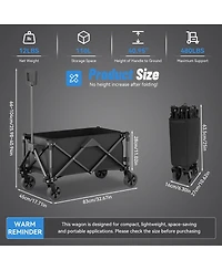 Gnuadz Collapsible Wagon Foldable Utility Cart Camping