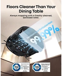 eufy Robot Vacuum and Mop Combo S2 Omni, 30,000 Pa, AeroTurbo 2.0 Long-Lasting Suction,99.99% Germ Removal