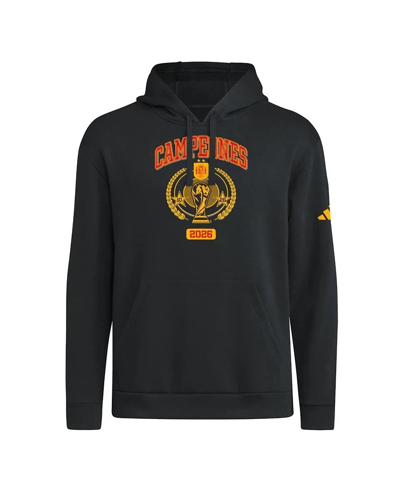 Adidas Men's Black Spain National Team 2026 Fifa World Cup Champions Trophy Hoodie