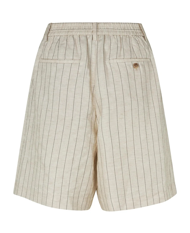 Masai Copenhagen Women's Mapauletta Linen-Blend Pinstripe Shorts