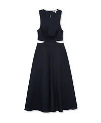 Reiss Women's Hazel Cutout Linen-Cotton Blend Midi Dress
