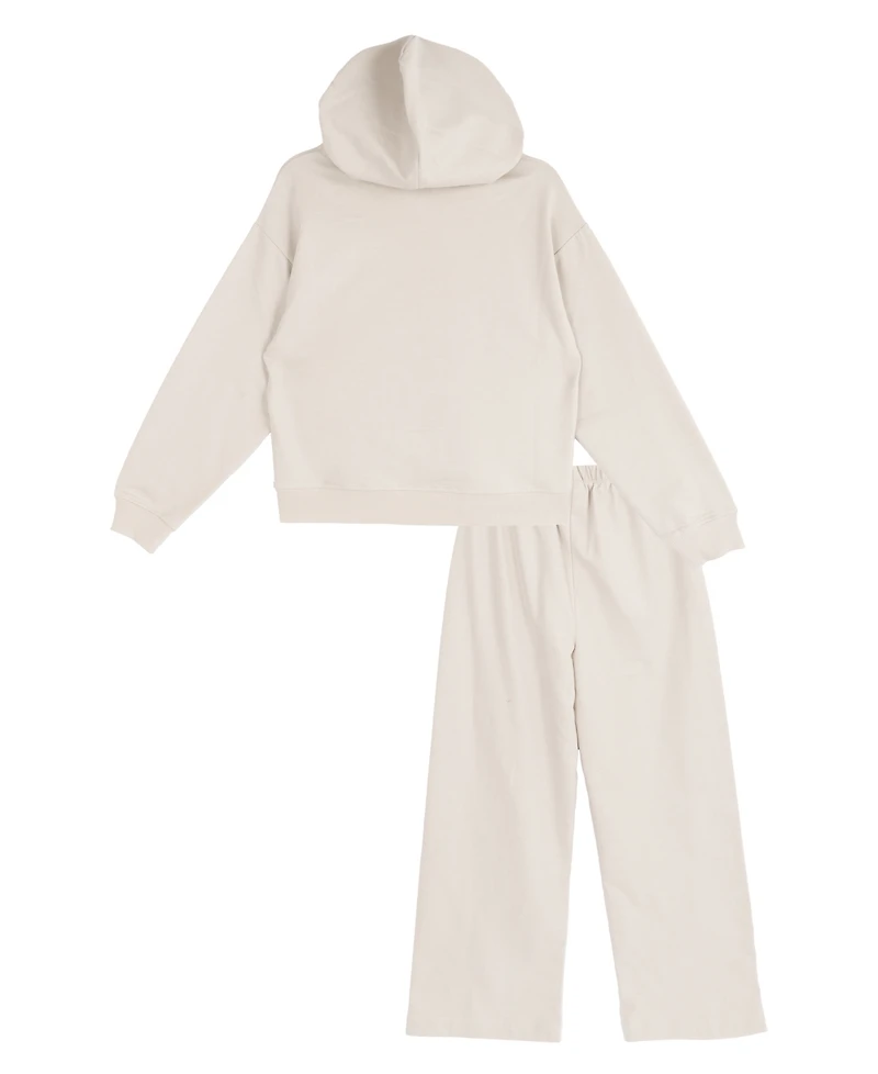 Tween Diva Girls' 7-20 Long-Sleeve Gray Star Hoodie and Pants, 2-Piece set