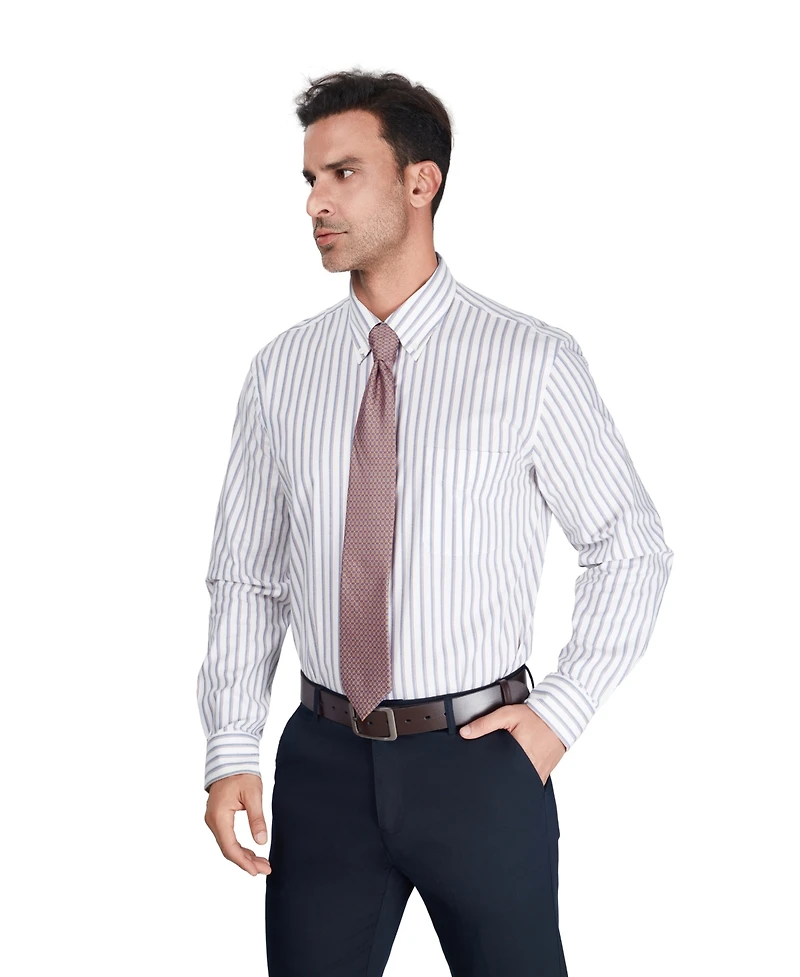 Club Room Men's Regular-Fit Harry Stripe Dress Shirt