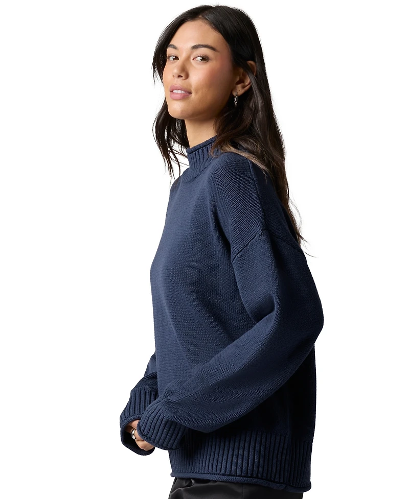 Florence By Mills Juniors' Mock Neck Long-Sleeve Sweater