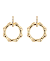 Macy's Gold-Plated Cubic Zirconia Circle Drop Earrings