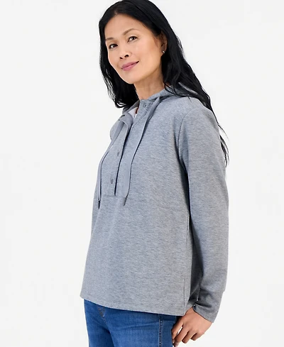 Style & Co Women's LuxLounge Fleece Hooded Sweatshirt, Macy's Exclusive