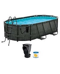 Funsicle 13'11" Oasis Designer Oval Above Ground Pool w/ Pump