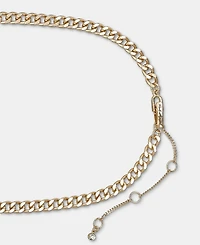 Karl Lagerfeld Paris Crystal Stone Chain Y Necklace, 16" + 3" extender