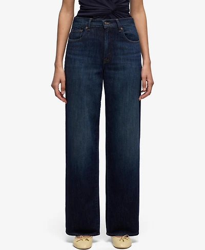 7 For All Mankind Women's Stovepipe Straight Mid-Rise Jeans