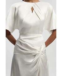 Karen Millen Women's Satin Twist Midaxi Dress