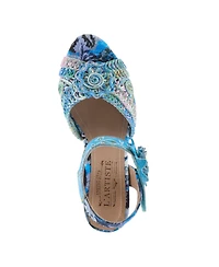 L'Artiste Women's Cosmopleze Strappy Sandal with Knit Upper