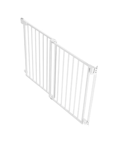 Ruie No Bottom Bar Dog Gate for Stairs 30 Inch High Adjustable 31 to 48 Inch