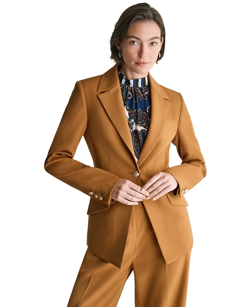 Bcbg Women's Notch-Collar One-Button Stretch Blazer