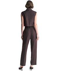 Bcbg Women's High-Rise Wide-Leg Full-Length Pants