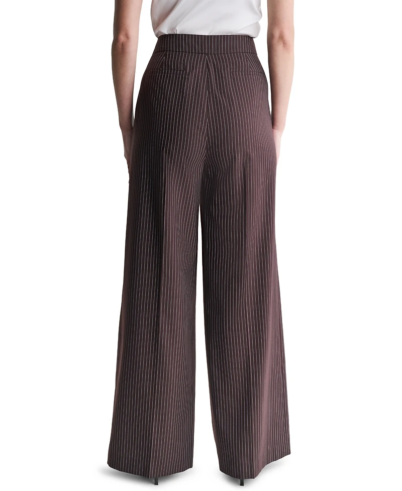 Bcbg Women's High-Rise Wide-Leg Full-Length Pants