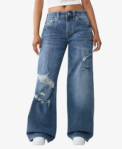 True Religion Women's Jessie Super Baggy Jeans