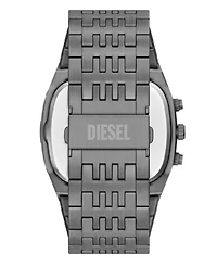 Diesel Men's Spiked Cushion Quartz Chronograph Gunmetal Stainless Steel Watch 45mm