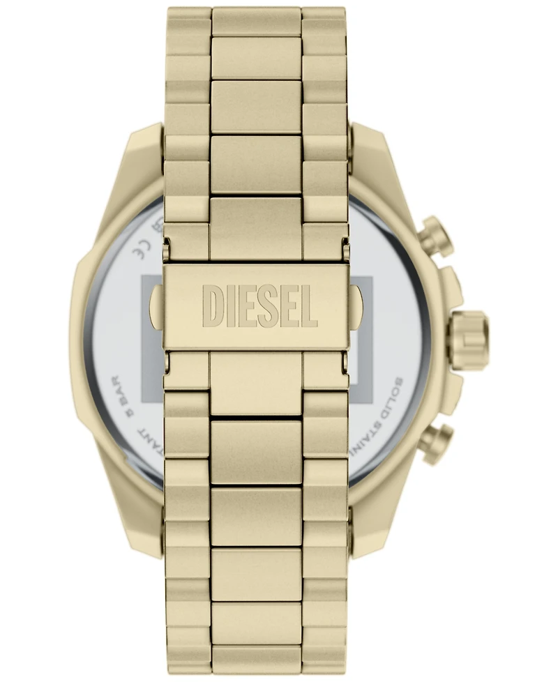Diesel Men's Mega Chief Slim Quartz Chronograph Gold Stainless Steel Watch 48mm