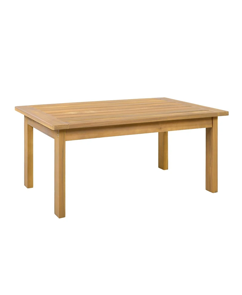 Streamdale Furniture Outdoor 4piece Acacia Wood Patio Chat Set
