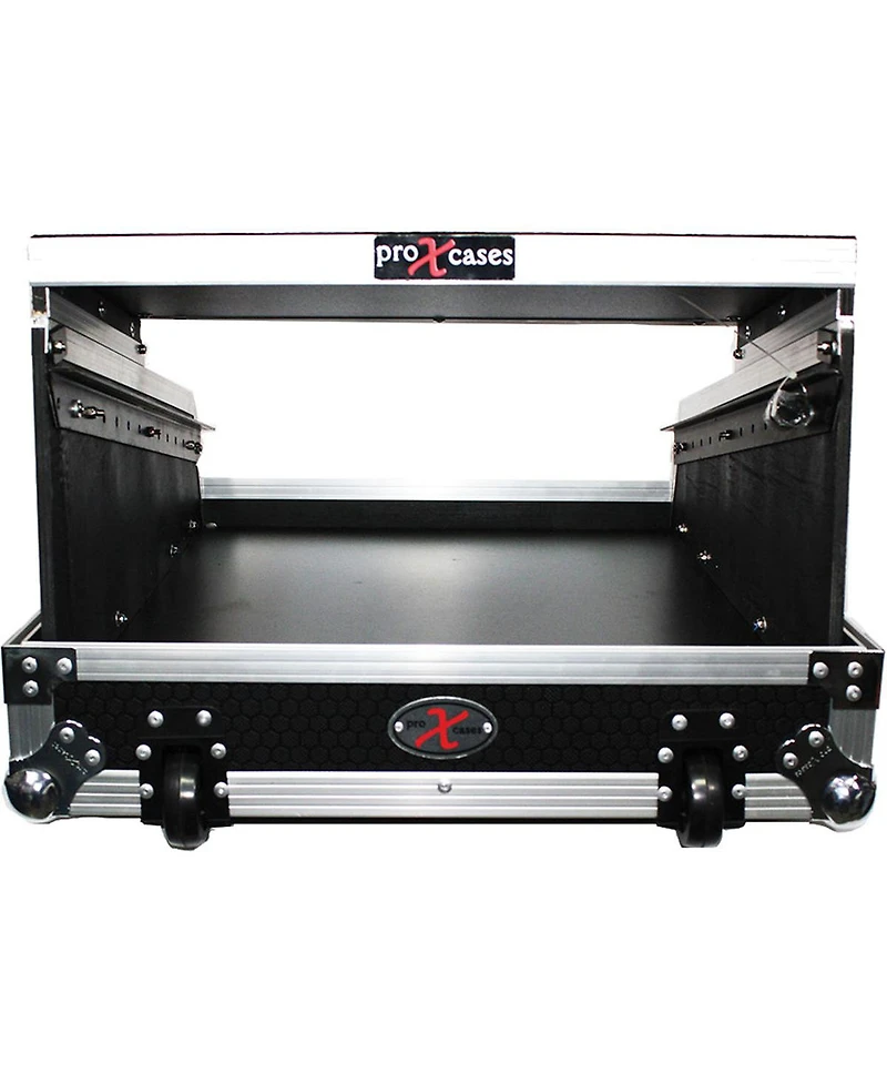 ProX Xs-19MIX14ULTHW Ata-300 Style Rackmount Case with Sliding Laptop Shelf for 14U 19" Top Mount 16-Channel Mixer